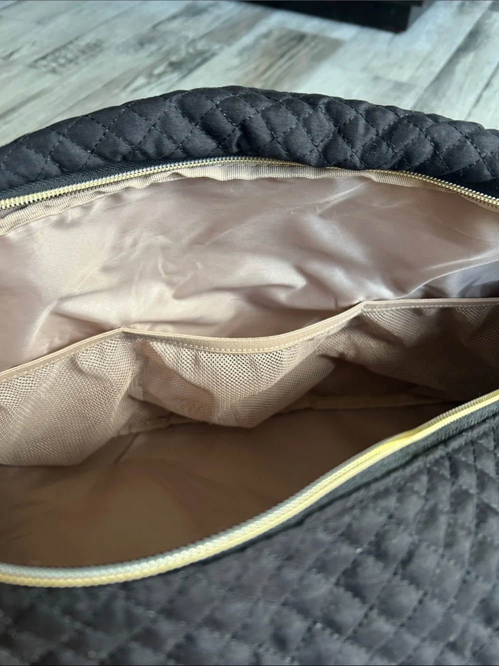 BAGSMART Quilted Diaper Bag / Mom Tote – Black